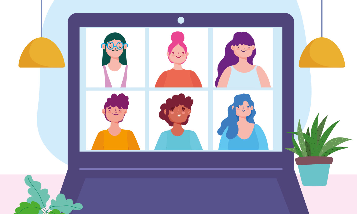 Participants à une conférence virtuelle